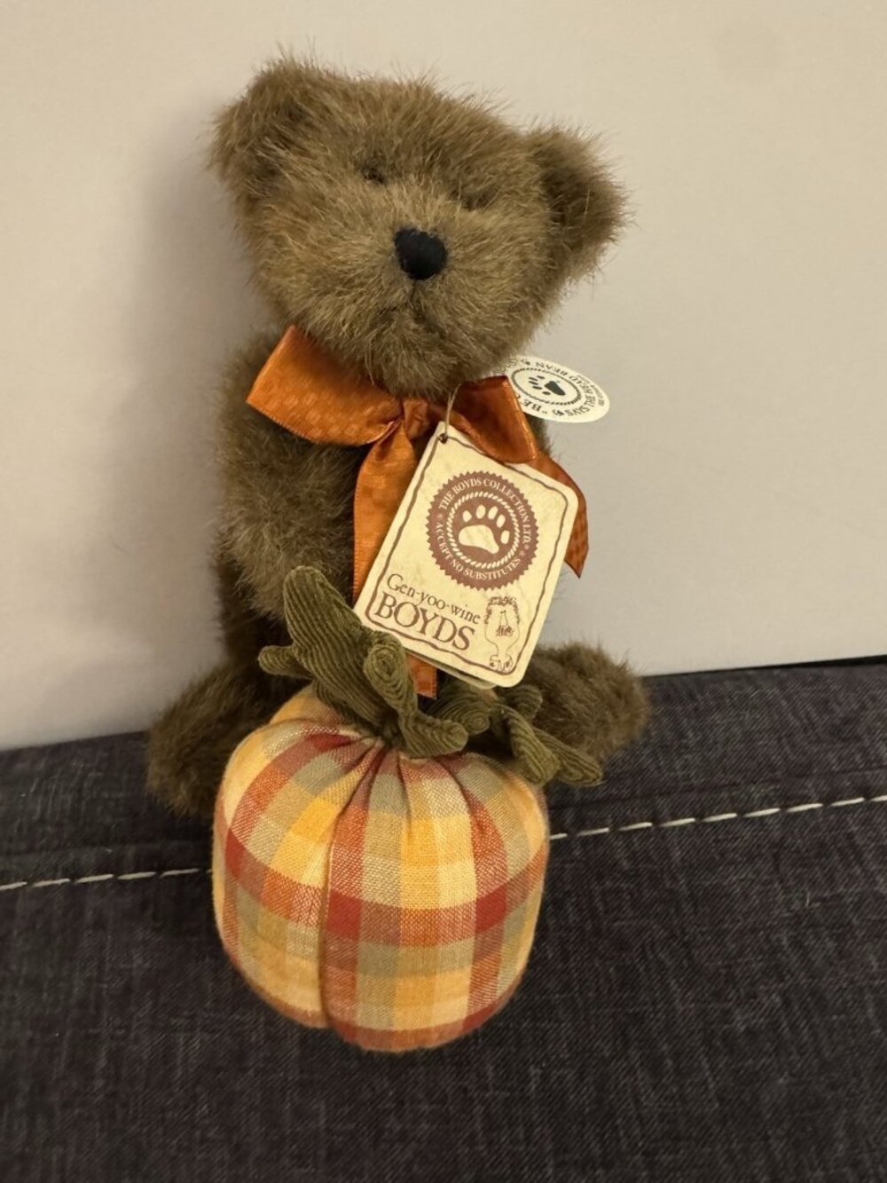Holden T. Pumpkinbeary Boyd’s Bears Autumn Plush Pumpkin LX14